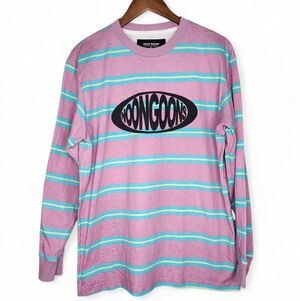 Noon Goons Surf Stripe Long Sleeve Cotton Graphic Tee Size L